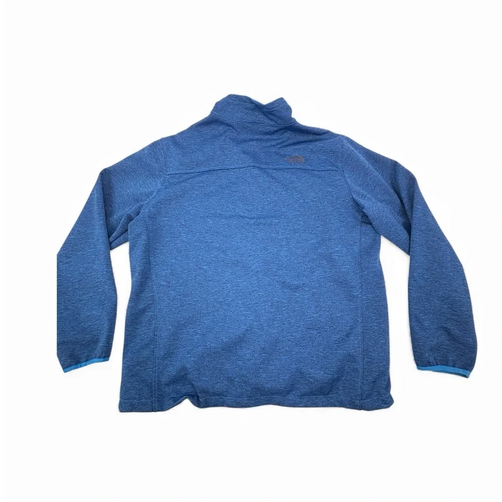 The North Face Cedar Trail‎ Grid Fleece Full Zip Jacket Wind Resistant Blue Xl